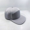 High Quality 7panel Sport Flat Brim Hat Polyester Laser Cut Hole Sanpback Cap