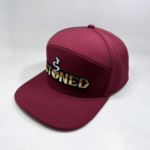 Cutom Flat Birm Snapback Hats with Hot Laser Holes