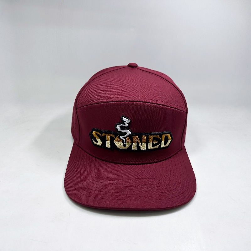 Cutom Flat Birm Snapback Hats with Hot Laser Holes